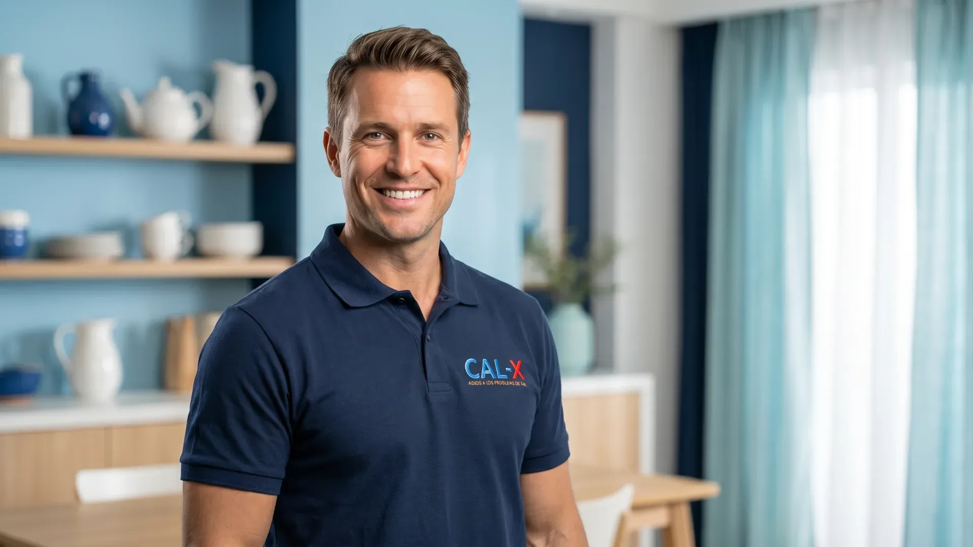 Consulente Cal-X con la polo del marchio